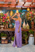 Vestido longo de lurex com fenda Lilás ( sushe) na internet