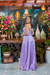 Vestido Longo de Cetim lilás com Fenda (Sucesso) - comprar online