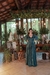 Vestido longo de lurex, verde esmeralda (LOLA) - comprar online