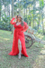 Vestido Longo de Tule vermelho Rô - comprar online