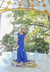 Vestido longo , ombro a ombro a azul royal - comprar online