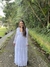 vestido longo de manga longa, com tecido de tule de poa (newbaby) na internet