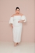 Vestido branco, com manga removíveis ,para noivas, casamento no civil, noivado PlusSIze (Divs midi) - Noiva no Civil | Vestido de noiva civil e festa