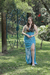 Vestido Longo de lurex azul serenity com Fenda (She)