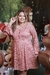 Vestido de renda manga longa plus size , rosa-rose - Noiva no Civil | Vestido de noiva civil e festa
