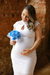 vestido de gravida de rendas midi glamuor - comprar online