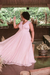 vestido longo rose de lurex (rebeca) - comprar online