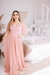vestido longo rosa, rose lurex lola - comprar online