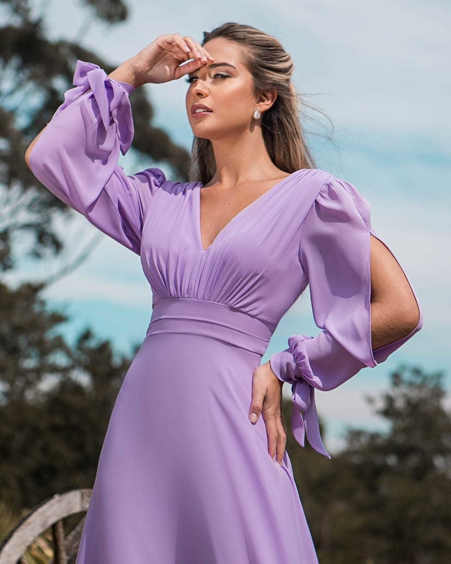 Vestido Fluido Lavanda ....lilas