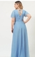 Vestido de lurex , longo plussize azul sereniti - loja online