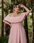 vestido ombro a ombro , longo rosa-rose plus size - loja online
