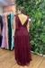 vestido longo de tule marsala (tendencia) - comprar online