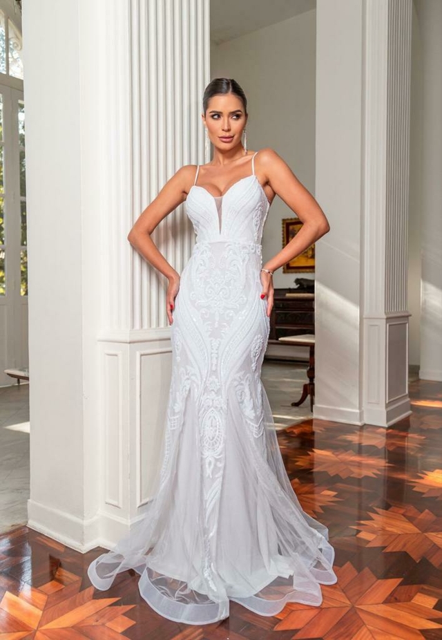 Vestido de noiva para o cheap civil longo