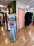 Vestido de cetin longo de festa azul serenity (Jaque) - loja online