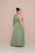 Vestido Longo Verde oliva/menta de um Ombro só (DIVA) - Plus Size - comprar online