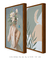 Conjunto 2 Quadros Colagem - Mulher com Flores no Rosto + Abstrato Lua - comprar online