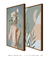 Conjunto 2 Quadros Colagem - Mulher com Flores no Rosto + Abstrato Lua - comprar online