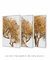 Conjunto 3 Quadros Árvores Douradas - comprar online