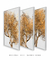 Conjunto 3 Quadros Árvores Douradas na internet