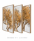 Conjunto 3 Quadros Árvores Douradas - loja online