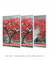 Conjunto 3 Quadros Decorativos Árvore da Vida Vermelha - loja online