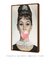 Quadro Bonequinha de Luxo Audrey Hepburn - Chiclete Rosa - loja online