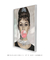 Quadro Bonequinha de Luxo Audrey Hepburn - Chiclete Rosa