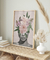 Quadro Colagem Feminina Floral - "Head of Roses"