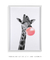 Quadro Girafa com Chiclete - Quadros para Decoração - Empório dos Quadros