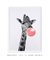 Quadro Girafa com Chiclete - Quadros para Decoração - Empório dos Quadros