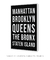 Quadro Manhattan Brooklyn Queens Bairros - loja online