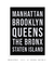Quadro Manhattan Brooklyn Queens Bairros - Quadros para Decoração - Empório dos Quadros
