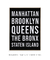 Imagem do Quadro Manhattan Brooklyn Queens Bairros