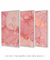 Quadros Mármore Rosa Conjunto com 3 - Quadros para Decoração - Empório dos Quadros