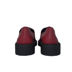 Mocassim loafer couro burgundy LiaLine - loja online