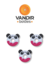 Aplique Emborrachado Panda Donuts APE2157 - 3 und