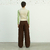 Image of PANTALON DE GABARDINA VERDE MARRON