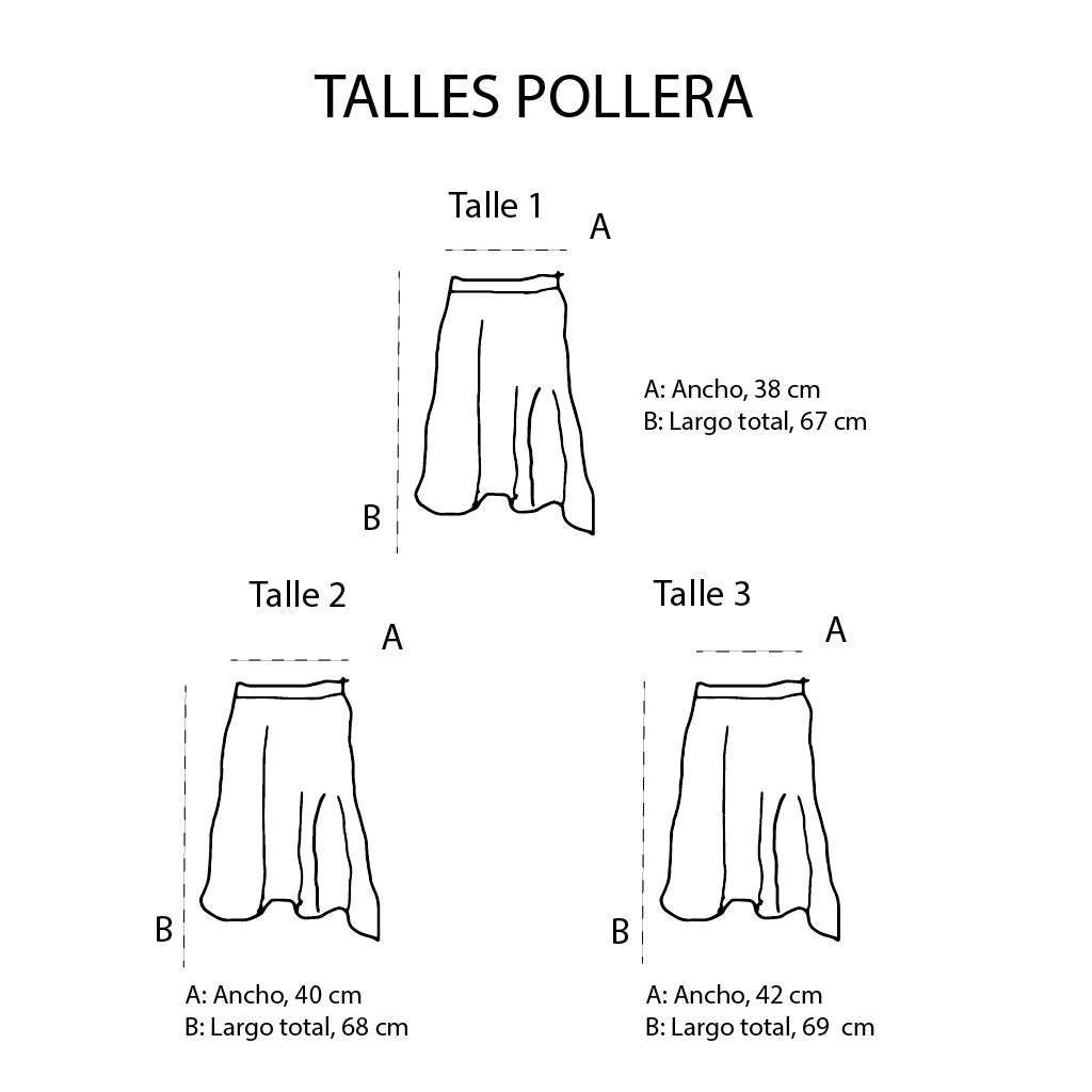 Largo de online pollera