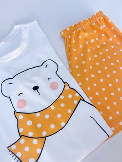 Baby-Doll Urso Poá Amarelo