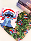 Baby-Doll Manguinha Stitch Natal Verde