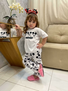 Baby-Doll Infantil de Calça Feminino Mickey B&W - comprar online