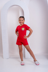 Baby-Doll Infantil Feminino Mulher Maravilha Liso