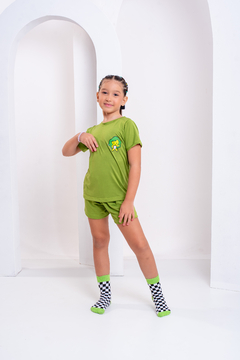 Baby-Doll Infantil Feminino She-Hulk Liso na internet