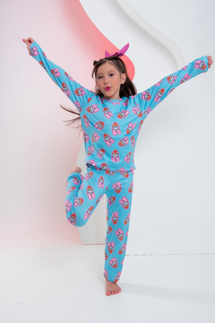 Baby-Doll Infantil de Calça Margarida Daisy Azul Feminino - comprar online