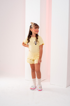 Baby-Doll Infantil Feminino Minnie CG Amarelo Bebê Liso - comprar online