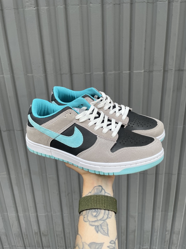 Tênis Nike Sb Dunk Low Cinza/ Verde Turquesa