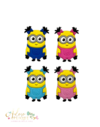 Apliques Emborrachados Menina Minions - 2 unidades