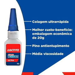 Cola Loctite INSTANTÂNEA Ultra (20g) - 1 unidade - comprar online