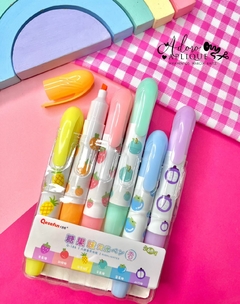 Kit de Marcador de Texto com Cheirinho de Frutinha Candy Color - 1 Kit (com 6 unidades)