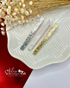 341 - Kit Bico de Pato com Pastilha Cor Meu Reveillon - (3 Hair Clips)